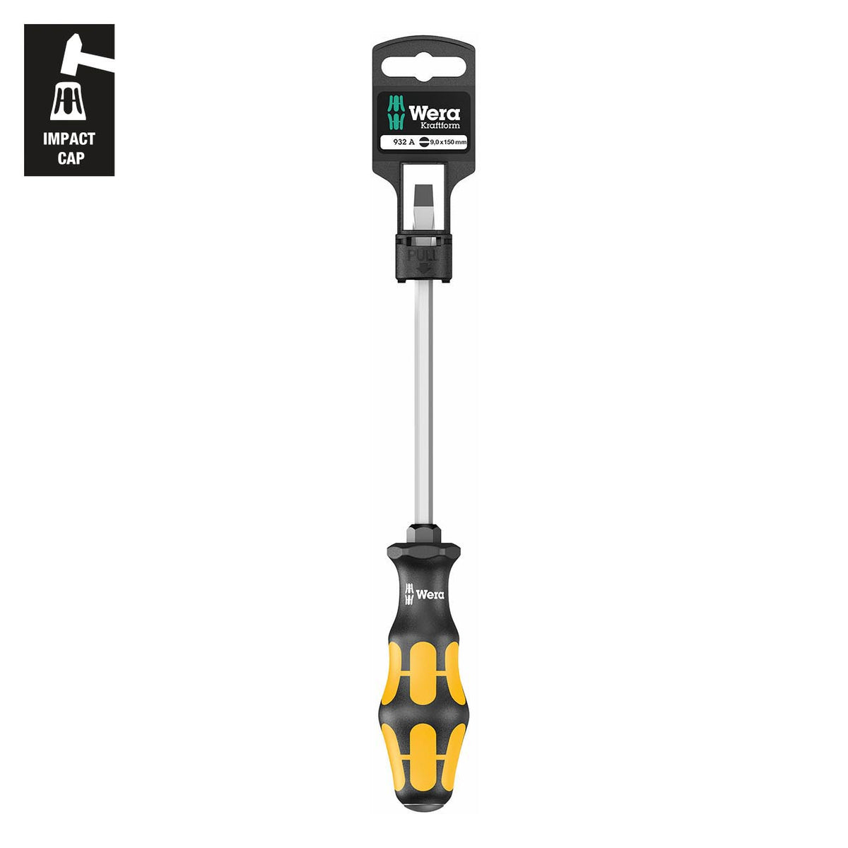 Wera Chiseldriver Slotted Screwdriver 1.6 x 9.0 x 150 mm, Part Number 05100087001