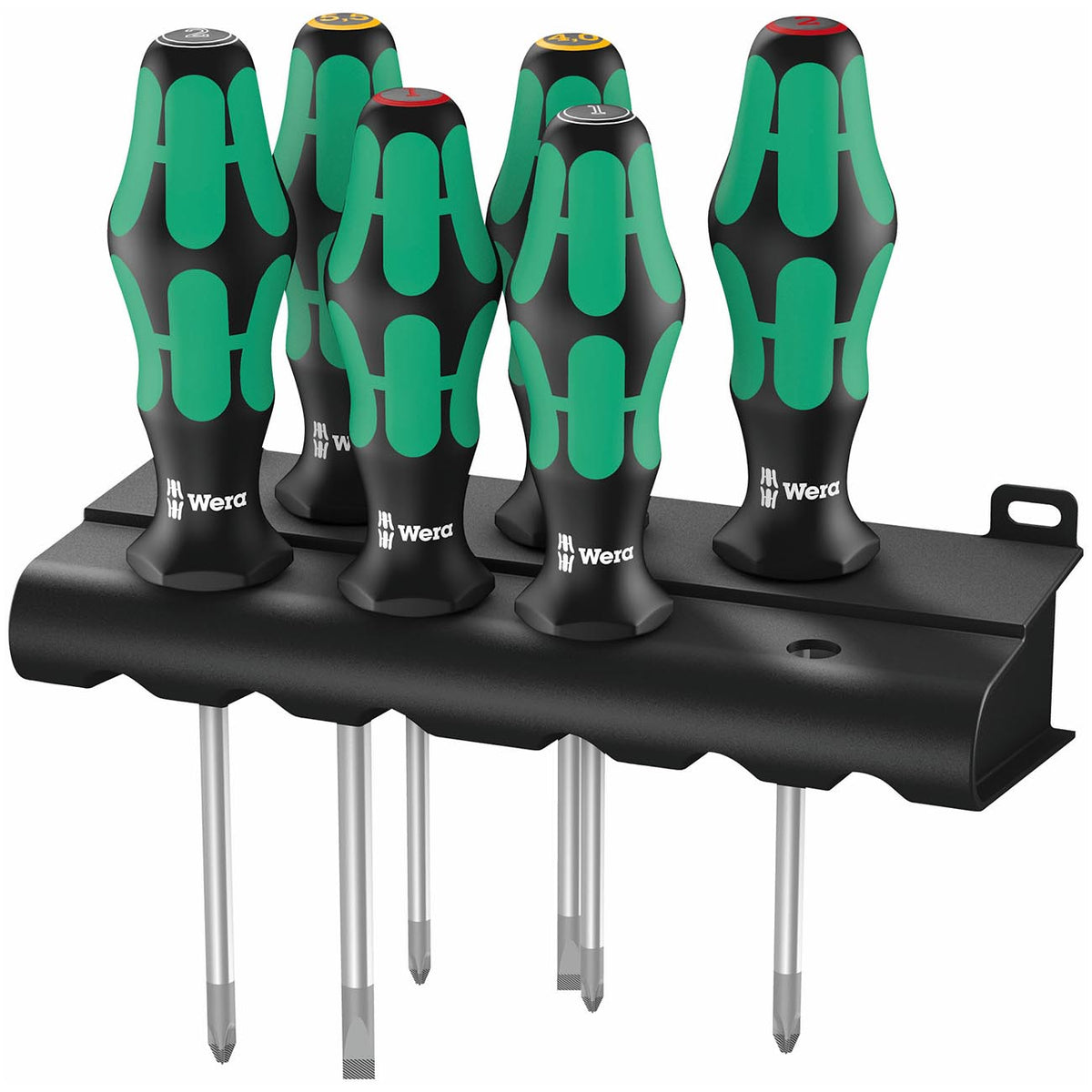 Wera 05105622001 Screwdriver Set with Lasertip and Rack, 6-Piece