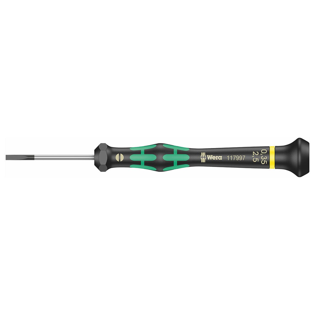 Wera 05118008001 Micro Precision Slotted Screwdriver, 0.40 x 2.5 x 80 mm