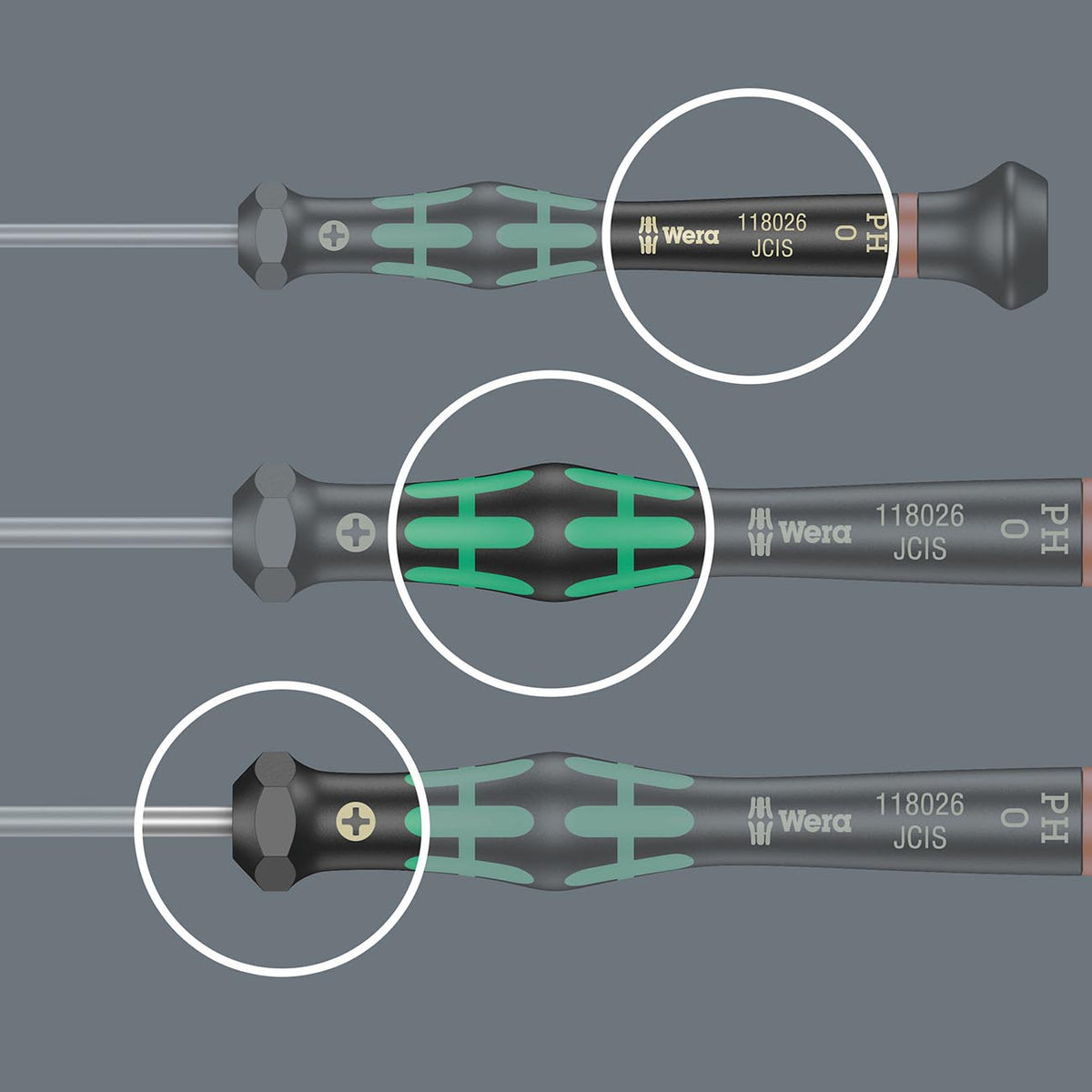 Wera 05118008001 Micro Precision Slotted Screwdriver, 0.40 x 2.5 x 80 mm