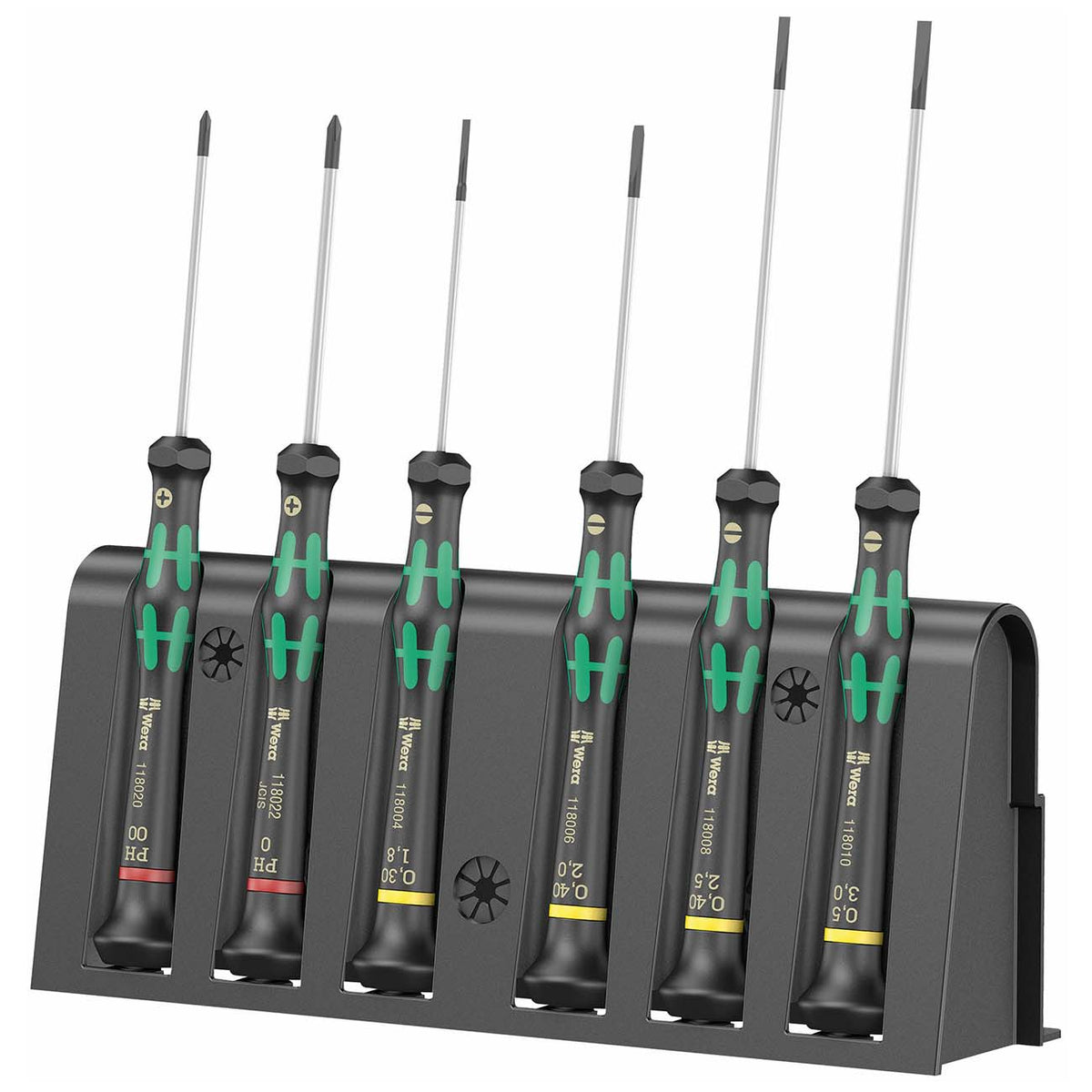 Wera 05118150001 Electronic Micro Slotted and Phillips Screwdriver Set, 6-Piece