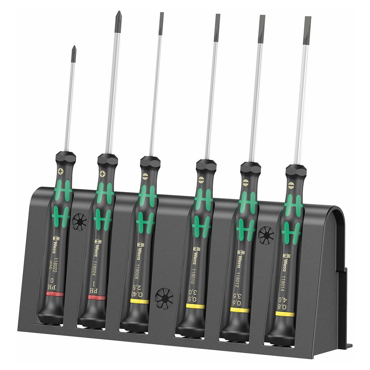 Wera 05118152001 Electronic Micro Slotted and Phillips Screwdriver Set, 6-Piece