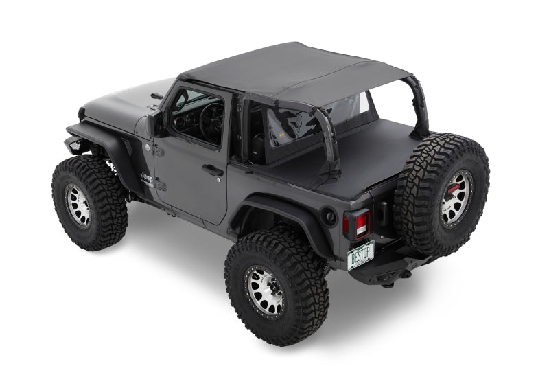 Bestop Header Safari Bikini for Jeep Wrangler JL 2-Door (2018-2023) - Black Diamond