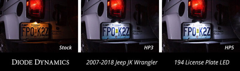 Diode Dynamics Wrangler JK 4-Door Interior LED Bulb Kit Stage 2 Cool White DD0364