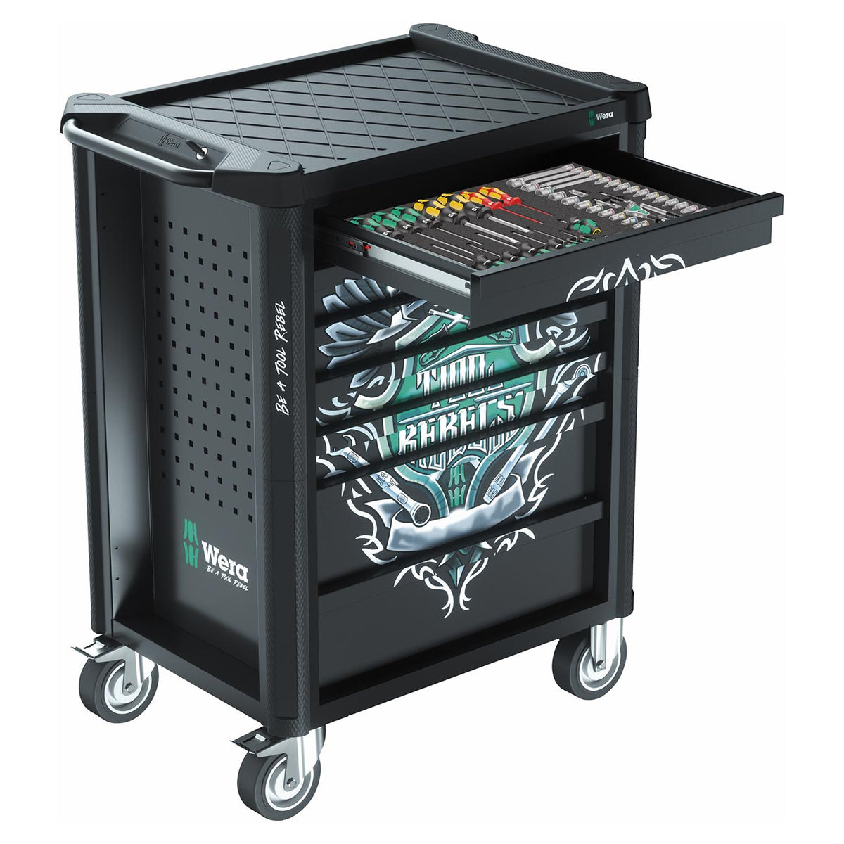 Wera Tool Rebel Roller Cabinet 1 with 94-Piece Tool Set