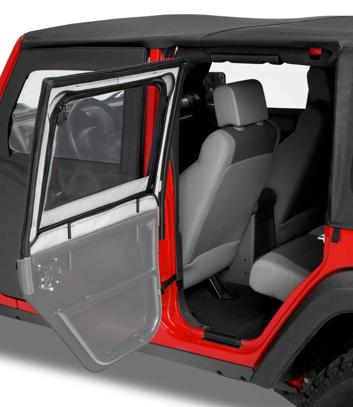 Bestop 97-06 Jeep Wrangler TJ Element Upper Doors - Black Diamond