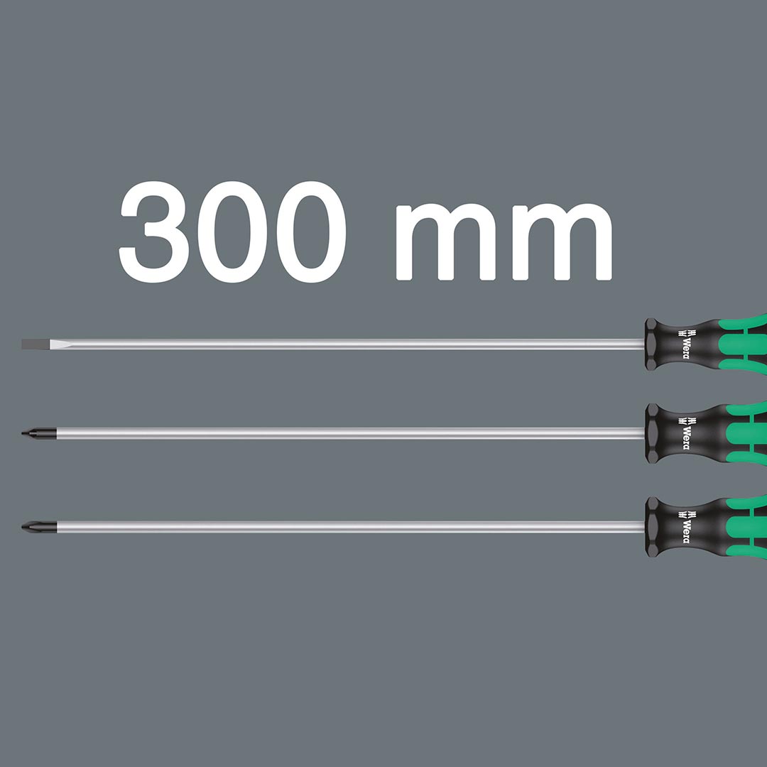 Wera Kraftform Plus 300 mm Long Shaft Screwdriver Set, 3-Piece