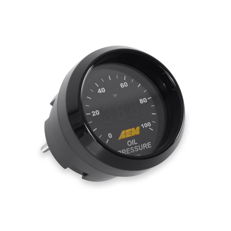 AEM 30-4401 52mm Digital Oil or Fuel Pressure Gauge, 0-100 PSI