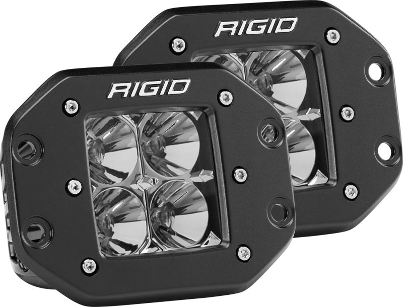 Rigid Industries D-Series PRO Dually Flush-Mount Flood LED Light Pods, Part Number RIG212113, Set of 2