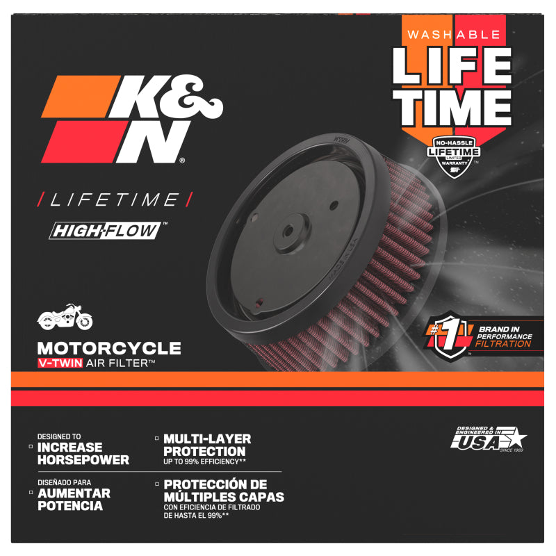 K&N Engineering HD-4915 High-Flow Replacement Air Filter for Harley-Davidson XG500 and XG750 Street