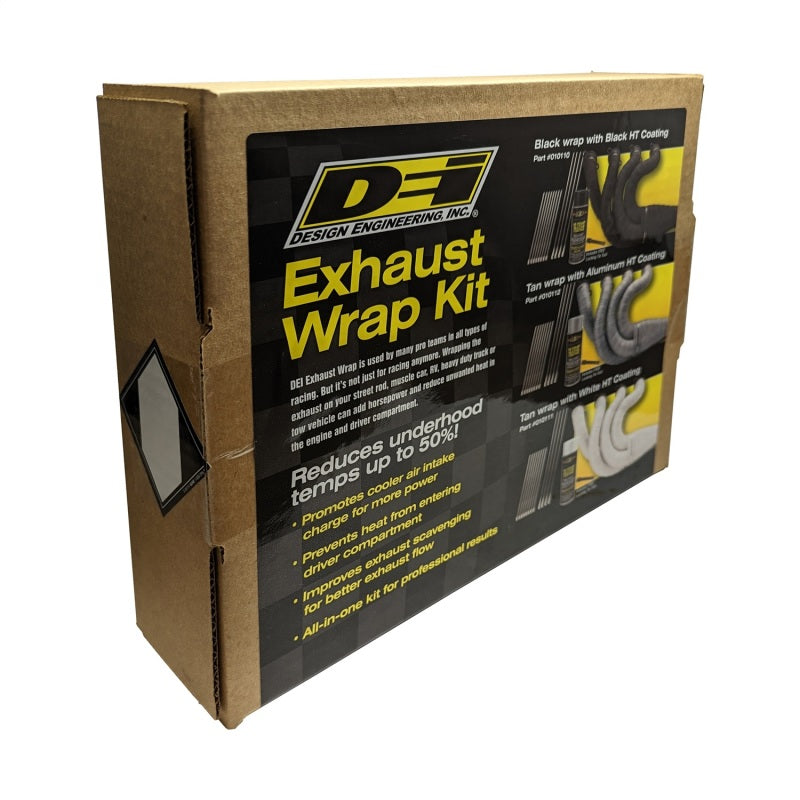 DEI Exhaust Wrap Kit - Tan Wrap and Aluminum HT Silicone Coating