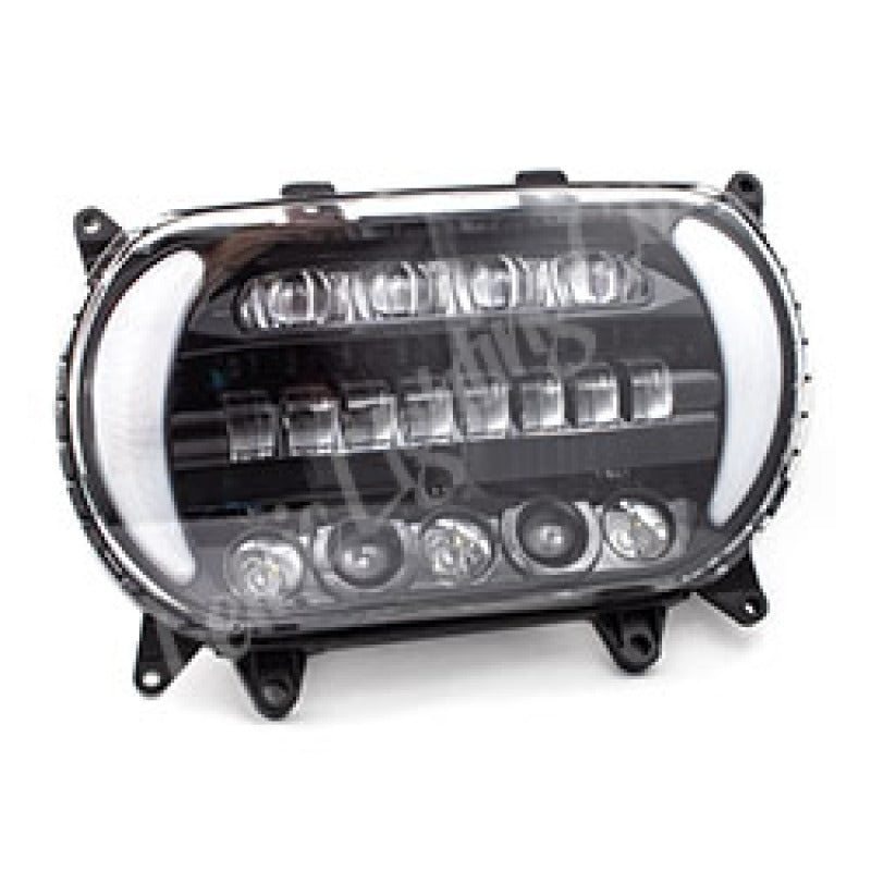 Letric Lighting 2015+ Early Road Glide LED Black/Chrome Headlight with Turn Signals, Part Number letLLC-5LRA-TS