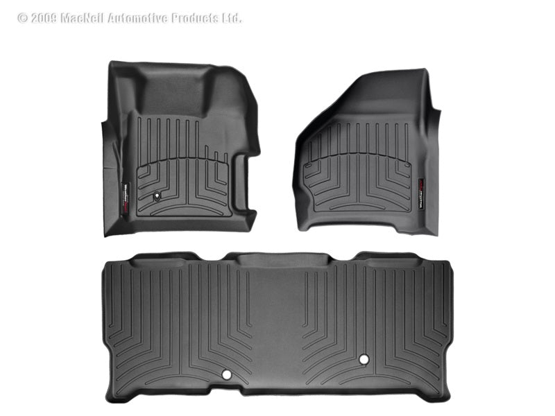 WeatherTech 99-07 Ford F250/F350/F450/F550 Front and Rear Floorliners - Black