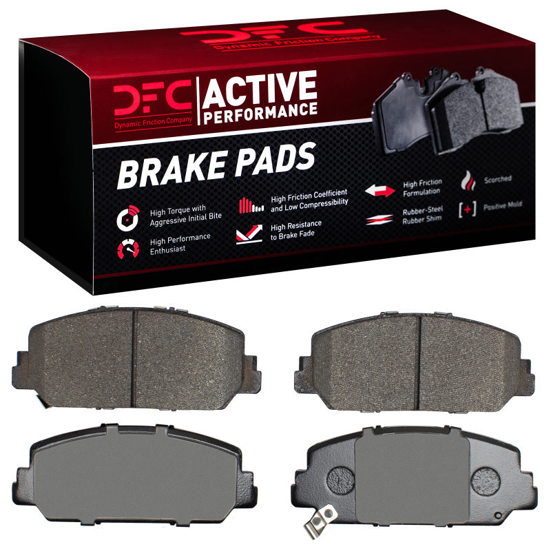 DFC Part Number DFC1115-1697-00 Front Low Metallic Active Performance Brake Pads for Honda and Acura Vehicles