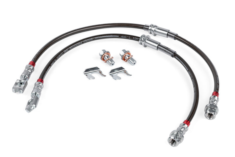 APR Braided Stainless Steel Front Brake Line Set for 2010 Audi A3 and Volkswagen Models - Part Number aprBRK00047