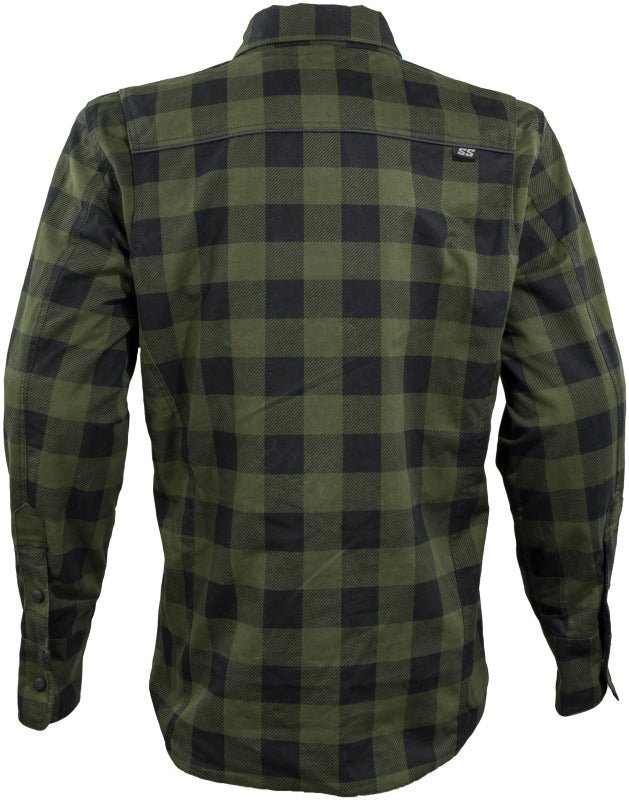 Speed and Strength True Grit Armored Motoshirt Olive/Black - Large