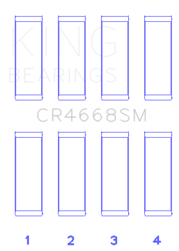 King Engine Bearings CR4668SM0.25 Connecting Rod Bearing Set for Chrysler, Mitsubishi, Hyundai and Kia World Engines