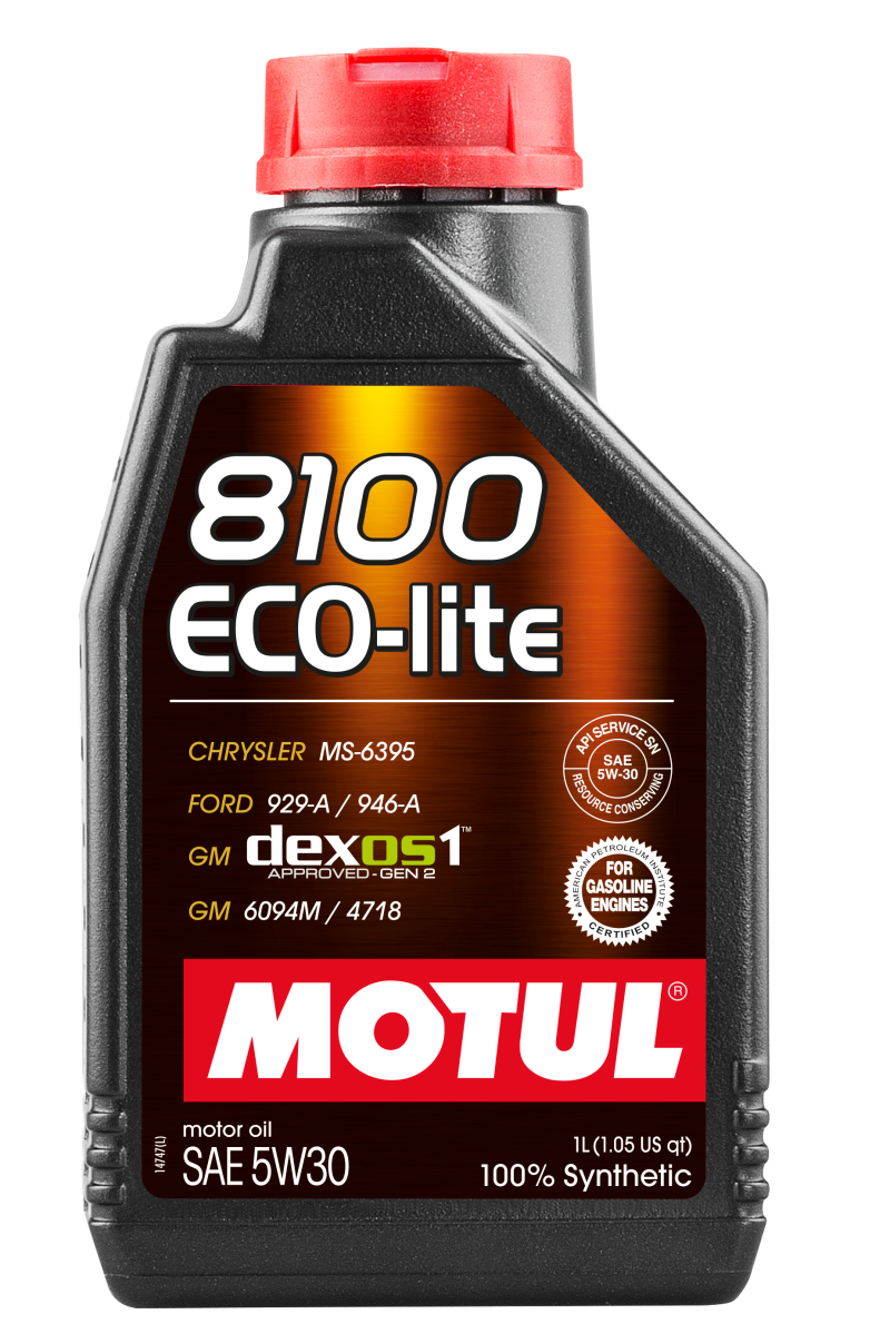 Motul 1L Synthetic Engine Oil 8100 5W30 ECO-LITE - Case of 12
