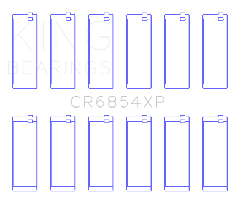 King Engine Bearings CR6854XP PMaxBlack Tri-Metal Performance Rod Bearing Set for 1995 BMW M3
