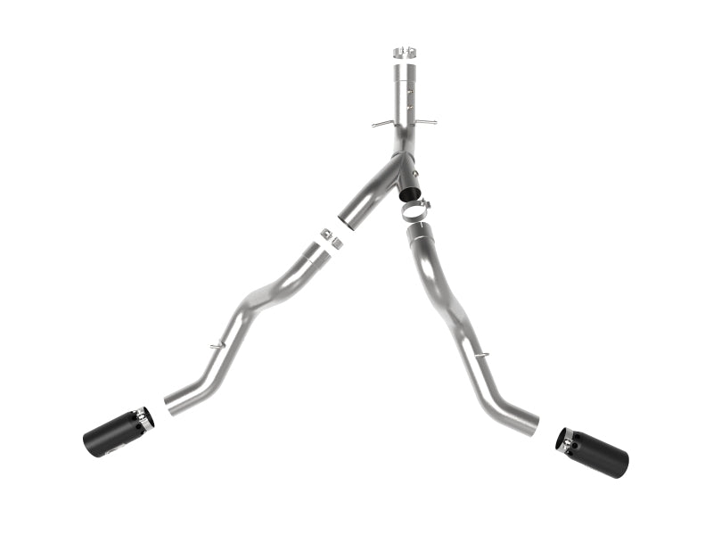 aFe Large Bore-HD 4-Inch 409 Stainless Steel DPF-Back Exhaust System with Black Tips for 2020-2026 GM Diesel Trucks, 6.6L L5P