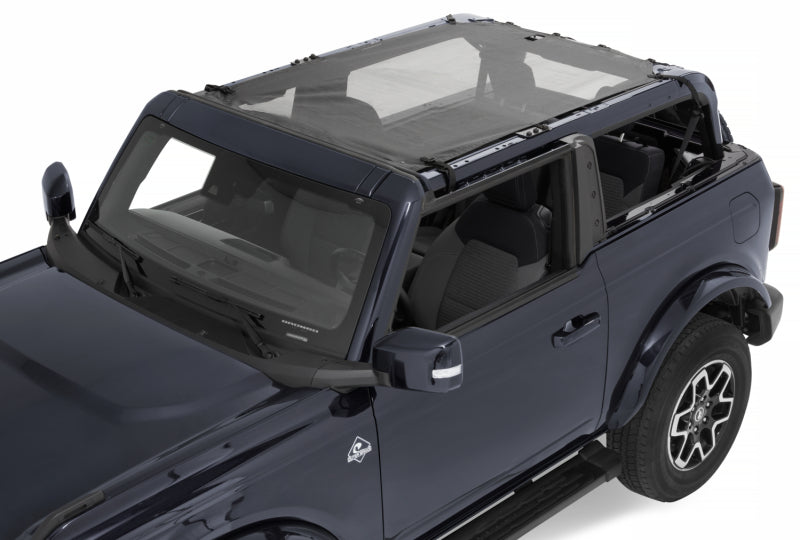 Bestop 21-26 Ford Bronco 2-Door Safari Bimini Mesh Top - Easy No-Drill Installation