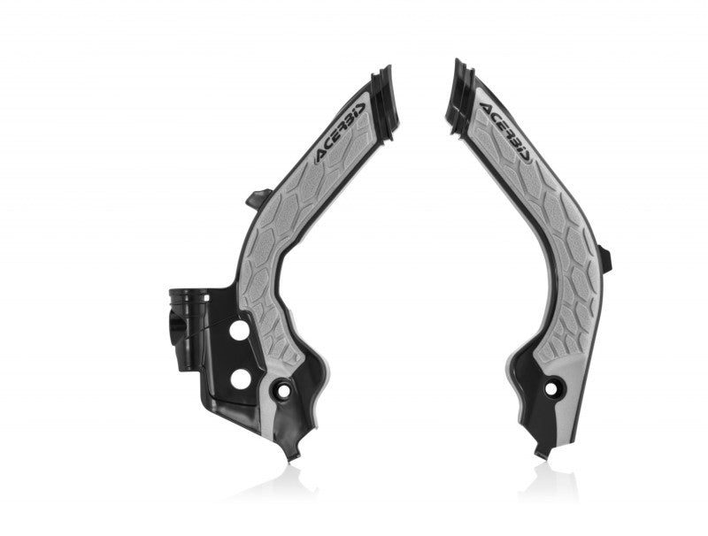 Acerbis X-Grip Frame Guards for Husqvarna and GasGas Motorcycles, Black/Gray