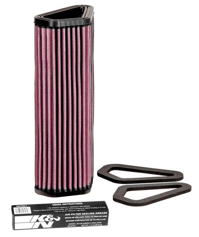 K&N Engineering DU-1007 High-Flow Replacement Air Filter for Ducati Motorcycles