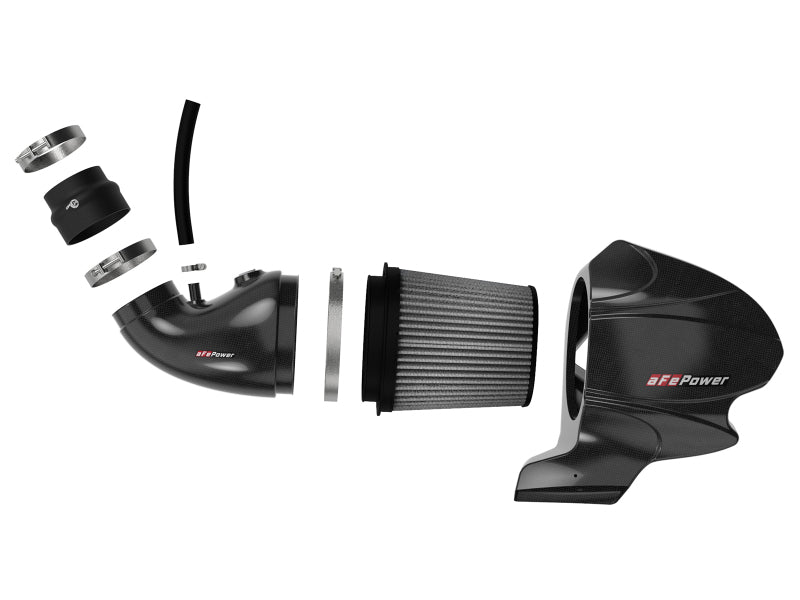 aFe Black Series Carbon Fiber Cold Air Intake with Pro DRY S Filter for Jeep Grand Cherokee SRT8 and Dodge Durango 6.4L HEMI, Part 58-10001D