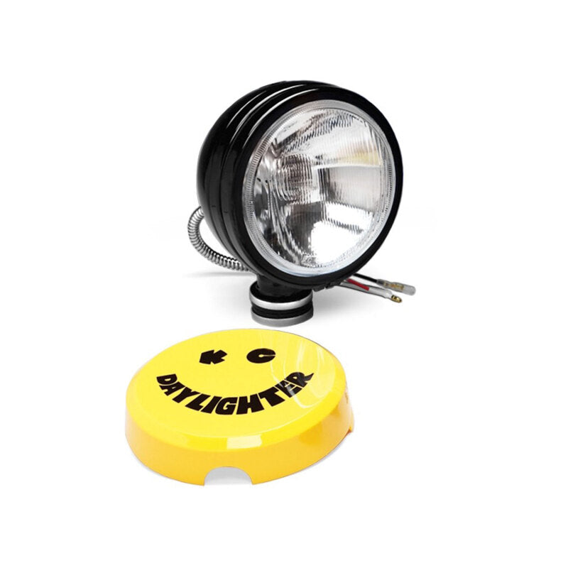 KC HiLiTES Daylighter 6-Inch 100W Halogen Light, Spread Beam, Black Steel Housing - KCL1234