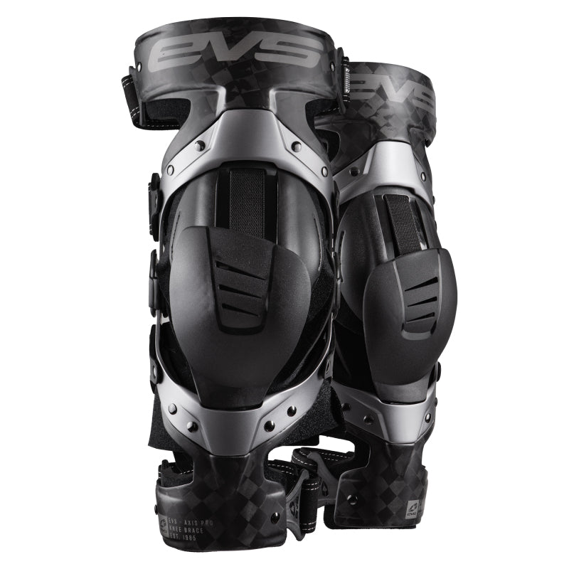 EVS - evsAXISS-BK/GY-LP - Axis Sport Knee Brace Pair, Black/Black/Grey, Large
