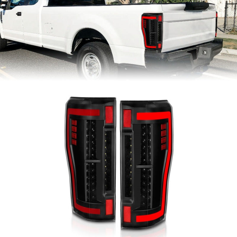 FORD F250/ F350/ F450 17 UP L.E.D T.L BLACK HOUSE CLEAR LEN