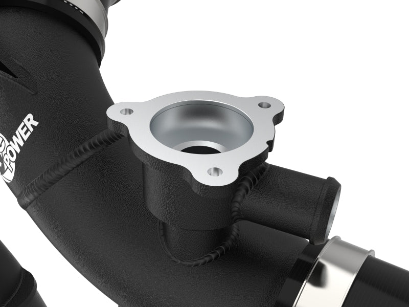 aFe BladeRunner 2.5-Inch Aluminum Hot Charge Pipe, Black, Part Number 46-20568-B, for 2022–2026 Toyota Tundra 3.4L V6 Twin-Turbo