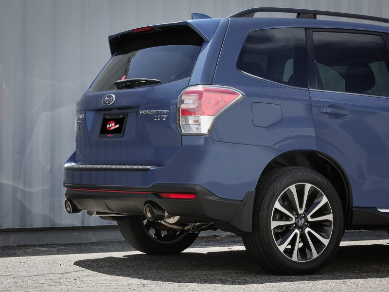 aFe Takeda Cat-Back Exhaust with Black Tips for 2014-2018 Subaru Forester XT 2.5L Turbo, Part Number 49-36804-B