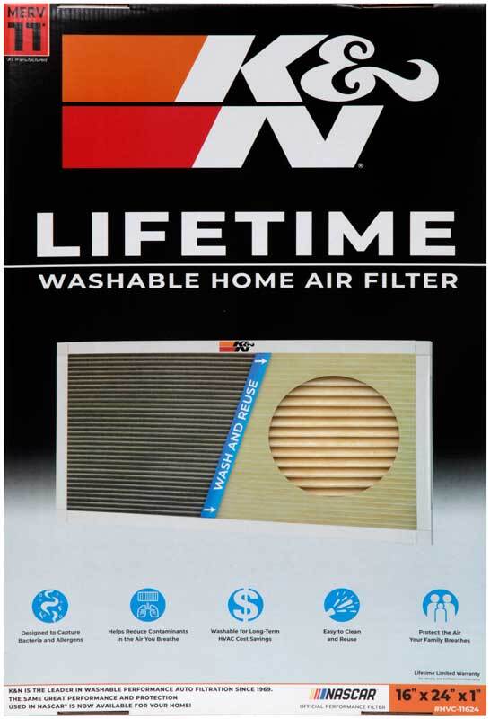 K&N Engineering HVAC-11624 Washable and Reusable MERV 11 Air Filter