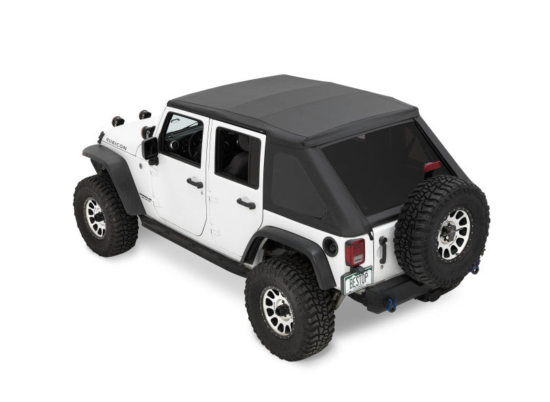 Bestop 07-18 Jeep Wrangler JK 4-Door Ascent Soft Top (Black Diamond)