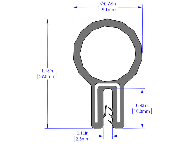 aFe MagnumFORCE Trim Seal Kit, 1/16-Inch Edge with 3/4-Inch Bulb, 36-Inch Length, Part Number 59-10092