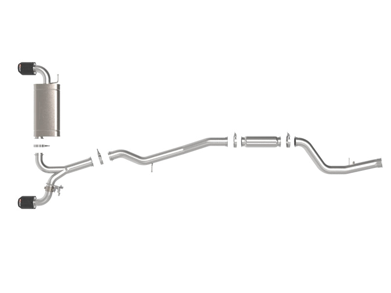 aFe POWER Takeda Cat-Back Exhaust System with Carbon Fiber Tips for 2021-2024 Toyota GR Supra 2.0L, Part Number 49-36050-C