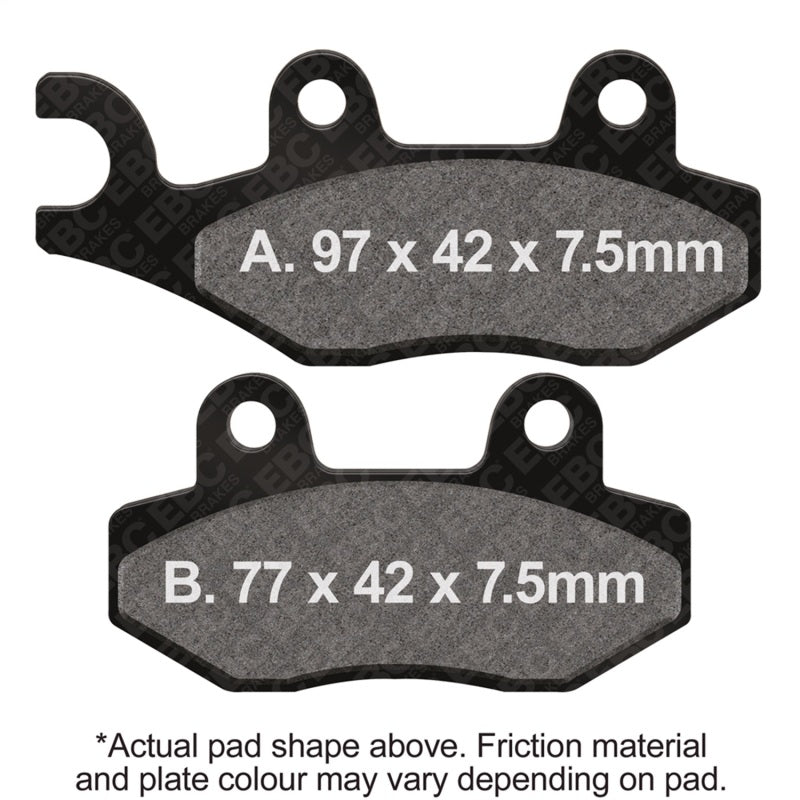 EBC Powersports SXR135HH Sintered Race Brake Pads for Can-Am Commander