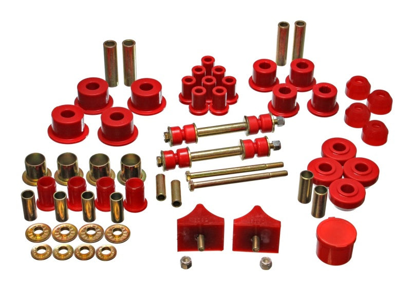 Energy Suspension eng5.18104R 66-76 Chrysler A-Body Red Hyper-Flex Master Bushing Set