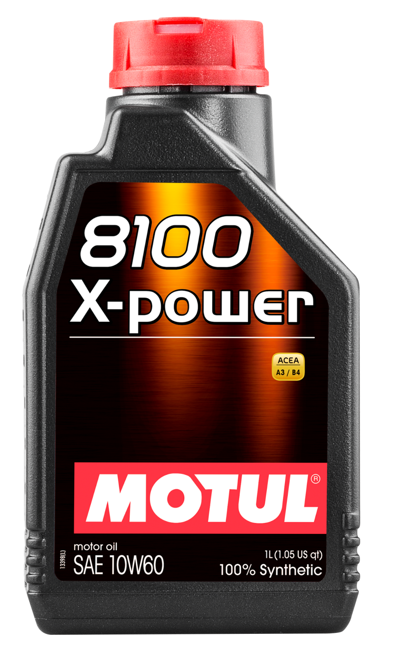 Motul 1L Synthetic Engine Oil 8100 10W60 X-Power - ACEA A3/B4 - Case of 12