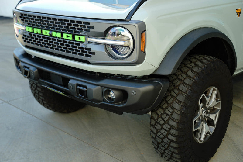 DV8 Offroad dveLPBR-05 Slanted Front License Plate Mount for 2021-2025 Ford Bronco Capable Steel Bumper