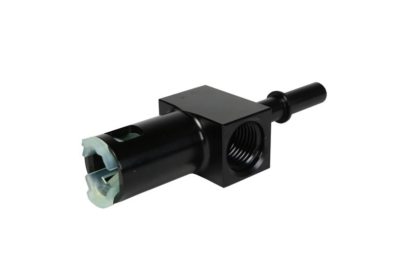 Aeromotive 15120 5/16-Inch Quick Connect to AN-06 Fuel Access Port with 1/8-Inch NPT Gauge Port