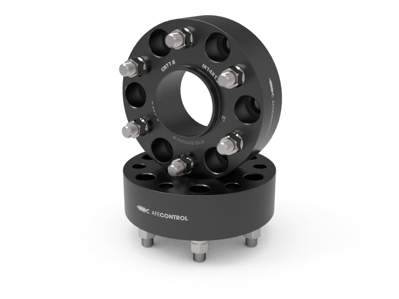 aFe CONTROL Forged Aluminum Wheel Spacers, 6x5.5-Inch, 77.8 mm Hub Bore, 2-Inch Thick, RAM 1500, Part Number afe610-20T002-B