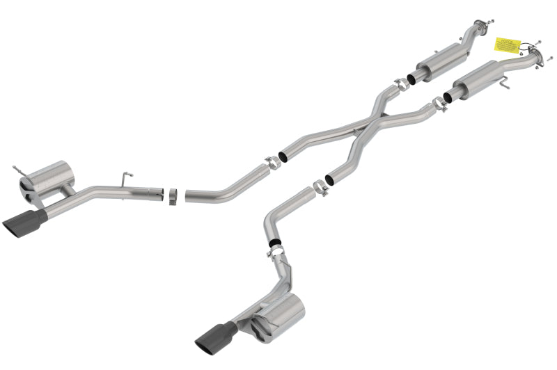 Borla ATAK Cat-Back Exhaust System with Black Chrome Tips for 2018-2024 Dodge Durango SRT 6.4L V8 AWD, Part Number 140792BC