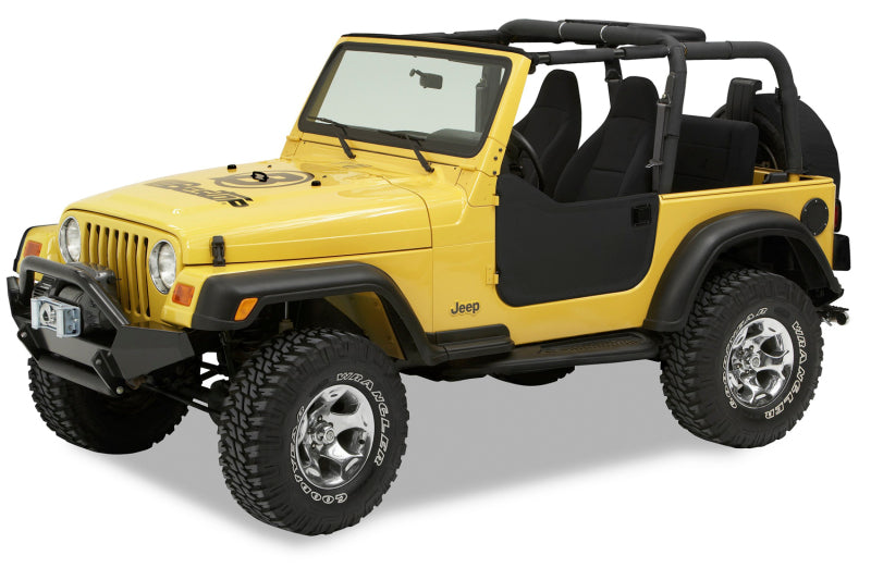Bestop 97-06 Jeep Wrangler TJ Lower Fabric Doors (Black Diamond) – Half Doors for Outdoor Adventure