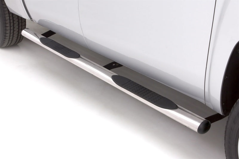 Lund 05-17 Nissan Frontier Crew Cab 4in. Oval Straight SS Nerf Bars - Polished