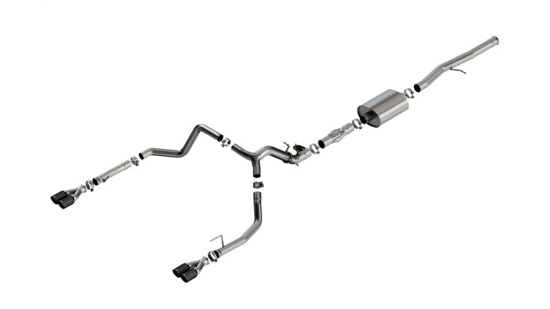 Borla 140997CFBA ATAK Cat-Back Exhaust with Valve Simulator for 2024-2026 Chevrolet Silverado 1500 and GMC Sierra 1500 6.2L V8