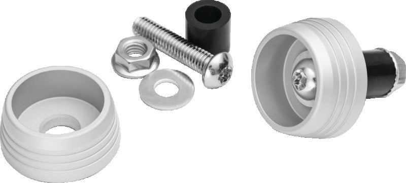 Kuryakyn Lodestar Silver Axle Sliders for BMW R1200 Models - Part 3807