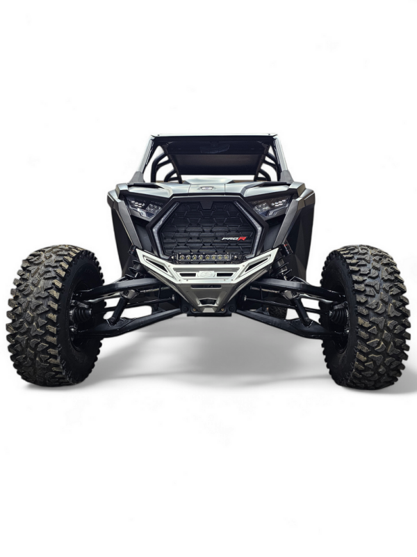Elektric Offroad 2022-2025 Polaris RZR Pro R Billet Aluminum Front Winch Bumper with Clear Anodized Finish