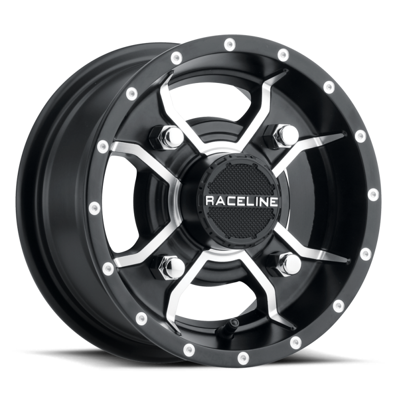 Raceline A77 Mamba 10x5-Inch 4x156 Bolt Pattern +18 Offset 132.5mm Bore Black Wheel